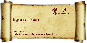 Nyers Leon névjegykártya